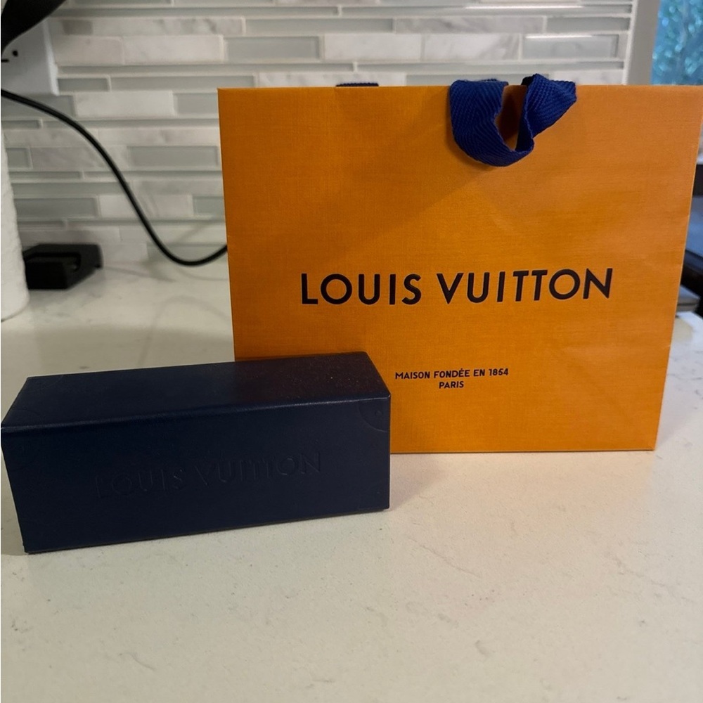 Louis Vuitton Sunglass case and shopping bag